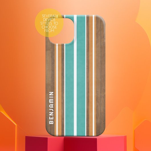 Surfbordstrips - Subtle Wood Background Case-Mate iPhone Case