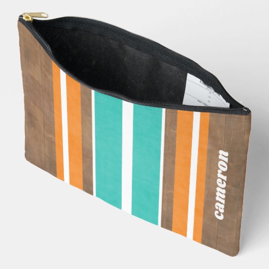 Surfbordstrips - Subtle Wood Background Etui (Open)