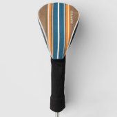  Surfbordstrips - Subtle Wood Background Golfheadcover (Voorkant)
