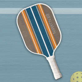  Surfbordstrips - Subtle Wood Background Pickleball Paddle