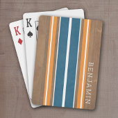 Surfbordstrips - Subtle Wood Background Pokerkaarten