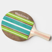 Surfbordstrips - Subtle Wood Background Tafeltennisbatje (Zijkant)