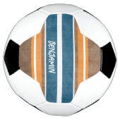 Surfbordstrips - Subtle Wood Background Voetbal (Gedraaid)