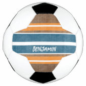 Surfbordstrips - Subtle Wood Background Voetbal (Voorkant)