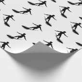 Surfbordsurfpatroon KLANTKLEUR OP ACHTERGROND Cadeaupapier (Hoek)