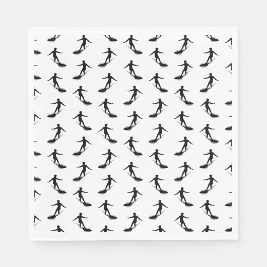 Surfbordsurfpatroon KLANTKLEUR OP ACHTERGROND Servet (Voorkant)