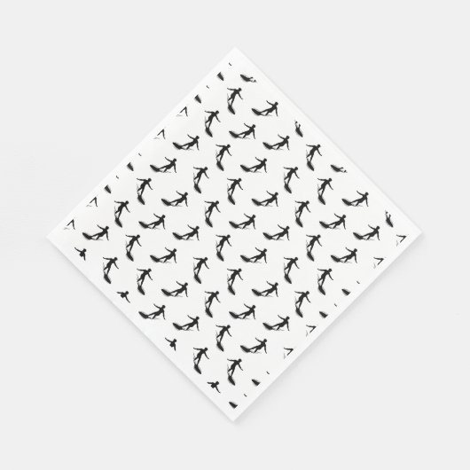 Surfbordsurfpatroon KLANTKLEUR OP ACHTERGROND Servet (Hoek)