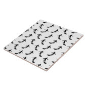 Surfbordsurfpatroon KLANTKLEUR OP ACHTERGROND Tegeltje (Zijkant)