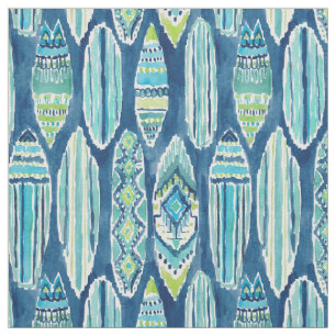 SURFBORTS Waterverf Tiki Surfboard Patroon Stof