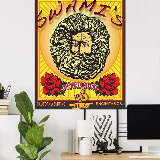 SURFBREAK VAN DE SURFBREAK VAN DE SLIFORNIA VAN DE POSTER (Thuiskantoor)