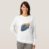 Surfbrett mit Wellen T-shirt (Voorkant volledig)