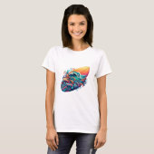Surfbrett mit Wellen T-shirt (Voorkant volledig)
