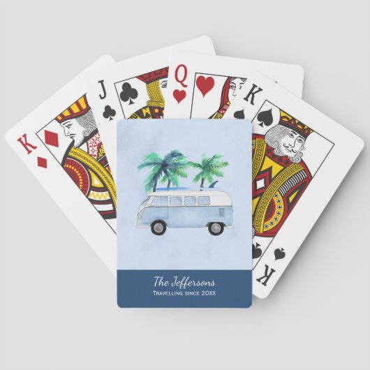 Surfbus Reizen Pokerkaarten (Achterkant)