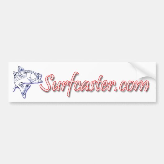 Surfcaster.com Online Bumpersticker (Voorkant)