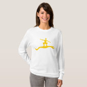 Surfcijfer - Ambergeel T-shirt (Voorkant volledig)
