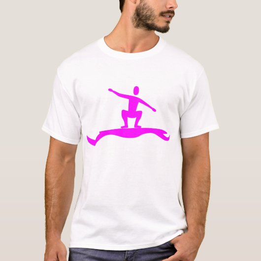 Surfcijfer - Magenta T-shirt (Voorkant)