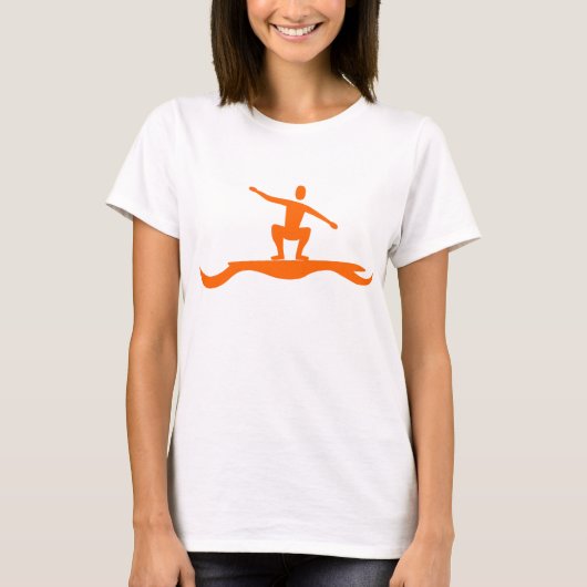Surfcijfer - Oranje T-shirt (Voorkant)