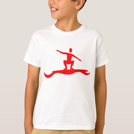 Surfcijfer - Rood T-shirt (Voorkant)