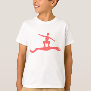 Surfcijfer - Tropisch roze T-shirt