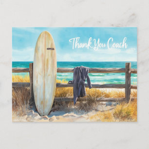 Surfcoach bedankkaart   Coastal Surfboard Briefkaart
