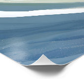 Surfdagen | Ocean Wave Surf Waterverf Perfect Poster (Hoek)