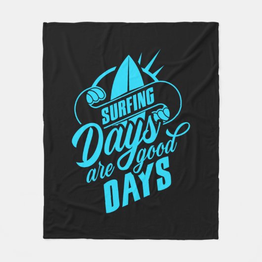 surfdagen zijn goede dagen fleece deken (Voorkant)