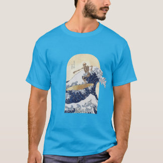 Surfeando la gran ola de kanagawa t-shirt