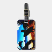 Surfen 10 bagagelabel (Voorkant verticaal)