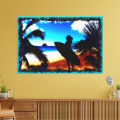 Surfen 10 canvas afdruk (Insitu (Woonkamer))
