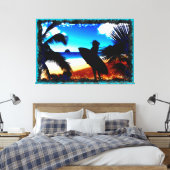 Surfen 10 canvas afdruk (Insitu (Slaapkamer))
