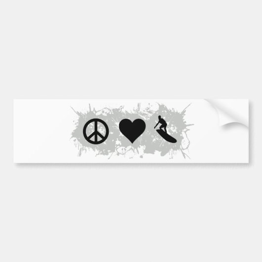 Surfen 1 bumpersticker (Voorkant)