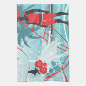 Surfen 4 keukenhanddoeken (Verticaal)