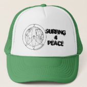 Surfen 4 Peace Trucker Hoed Trucker Pet (Voorkant)