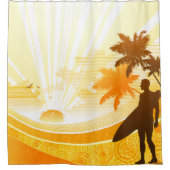 Surfen 7 douchegordijn (Voorkant)