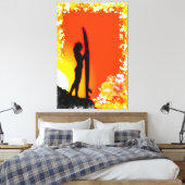 Surfen 9 canvas afdruk (Insitu (Slaapkamer))