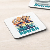 Surfen - Aloha Hawaï Bier Onderzetter (Linkerzijde)