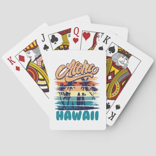 Surfen - Aloha Hawaï Pokerkaarten (Achterkant)