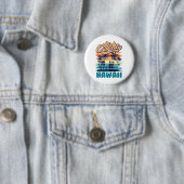 Surfen - Aloha Hawaï Ronde Button 5,7 Cm (In situ)