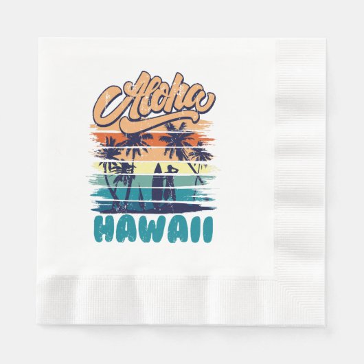 Surfen - Aloha Hawaï Servet (Voorkant)