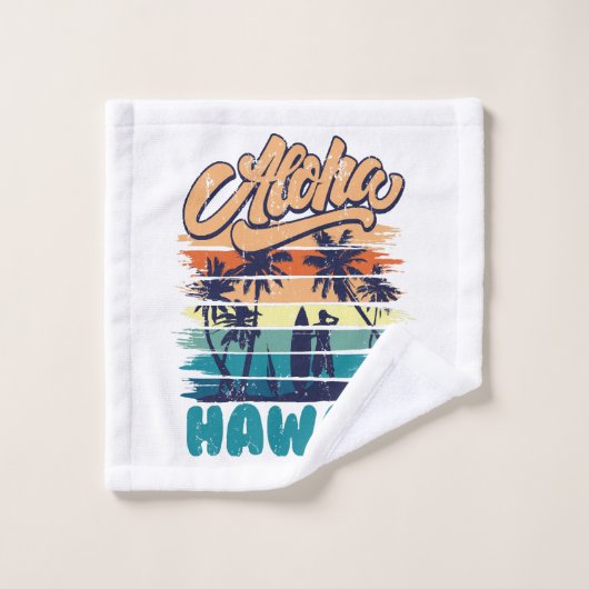 Surfen - Aloha Hawaï Washandje (Wasdoekje)