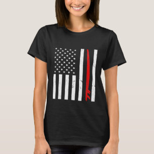 Surfen Amerikaanse vlag Surfboard T-shirt