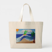 Surfen Angel Healing Angel Art Canvas tas (Achterkant)