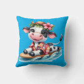 "Surfen Baby Koe" Kussen (Achterkant)