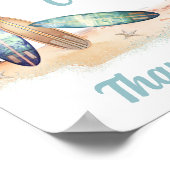Surfen Baby shower Gift Drop Off Sign Poster (Hoek)