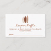 Surfen Baby shower luier spel ticket Informatiekaartje (Voorkant)