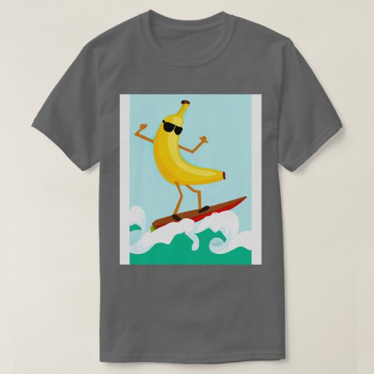 Surfen Bananna T-shirt (Design voorkant)