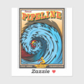 SURFEN BANZAI PIPELINE HAWAÏ STICKER (Vel)