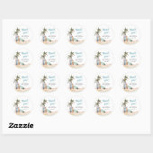 Surfen Beach Baby shower Dank u Ronde Sticker (Vel)