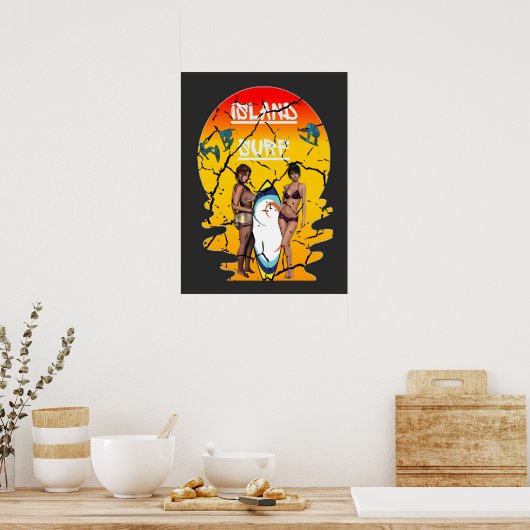 Surfen Beach Gear Poster (Keuken)