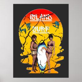 Surfen Beach Gear Poster